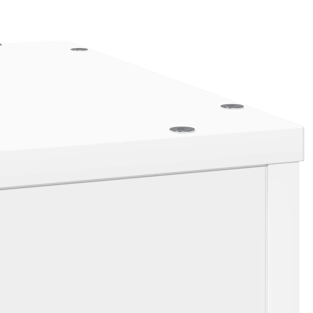 vidaXL Soportes para Plantas Madera de ingeniería Blanco 33x33x100 cm