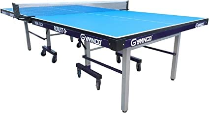 Gymnco Latest Robust High Tech Table Tennis with 25 mm Top and 100 mm Stopper Wheel (Free TT Table Cover + 2 TT Racket & Balls) Blue Color