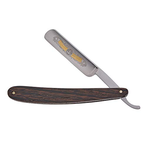 OTTO HERDER RASIERMESSER - Rasiermesser Solingen 16cm für Männer mit Palisanderholzschalen und Goldätzung"Solinger Wertarbeit" - Rasiermesser Herren