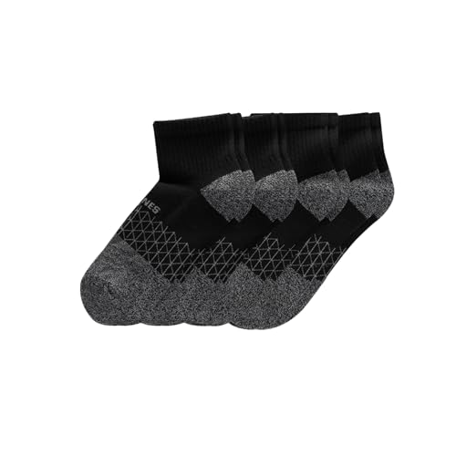Image of Hanes Men's Socks, Absolute Comfort Cushioned Moisture-wicking Seamless Toe, 4 Pack, Ankle, Crew and Heel Shield Socks