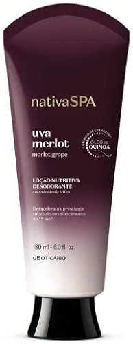 Loção Nutritiva Desodorante Nativa Spa Uva Merlot 180ml Nativa SPA