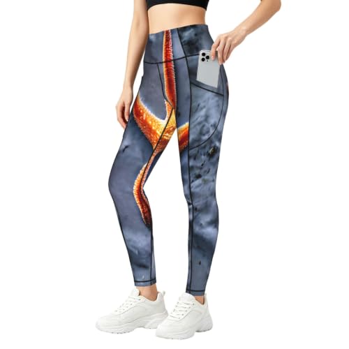 Pantalones de yoga cómodos que no se transparentan, elásticos con bolsillos para mujer