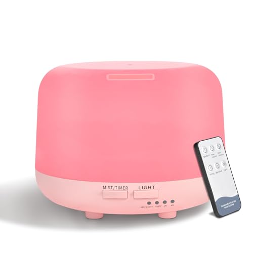 Image of Marchred 300ML Aromatherapy Essential Oil Diffuser with Remote Control, 7 LED Color Changing Light, for Bedroom Home Large Room