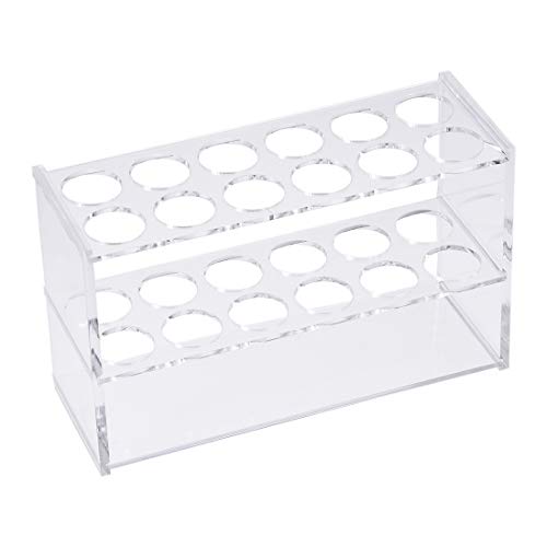 uxcell Acrylic Test Tube Holder Lab Stand Rack 2x6 Wells for 50ml Centrifuge Tubes Clear