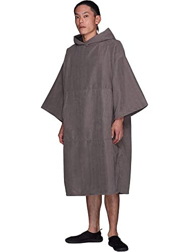 PONTAPES(ポンタペス) お着替え タオルポンチョ サーフポンチョ PPON-510 ダークカーキ メンズ レディース サーフィン ビーチタオル サウナポンチョ お着替えポンチョ ラップタオル プール アウトドア カーキ ベージュ