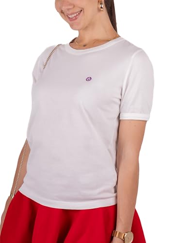 CALLURIC - Camisetas Manga Corta Mujer – algodón orgánico Suaves y cómodas para el día a día, Transpirables y sostenibles–Ideales para Verano, otoño y como Fondo de Armario, en 7 Colores