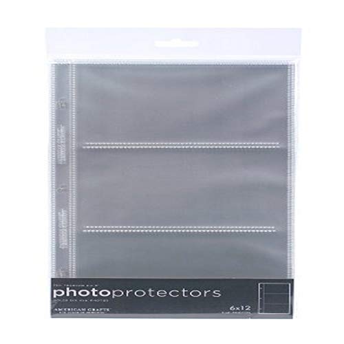 6 x 12-inch 3-Ring Album Page Protectors by American Crafts | Includes 10 sheets