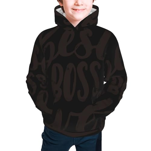 Boss Ever Kid Hoodies Boys Sweatshirts Girls Pullover with Pocket3