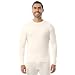 ColdPruf Men's Basic Dual Layer Long Sleeve Crew Neck Base Layer Top, Winter White, Medium