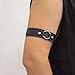 WBANGIAO Fashion Adjustable PU Armband Shirt Sleeve Holder Nightclub Bracelet Upper Arm Cuff Armlet Bartender Nightclub Jewelry.Black