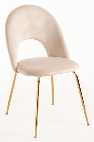 Regalos Miguel - Sillas Comedor - Silla Dawa Gold Terciopelo - Beige