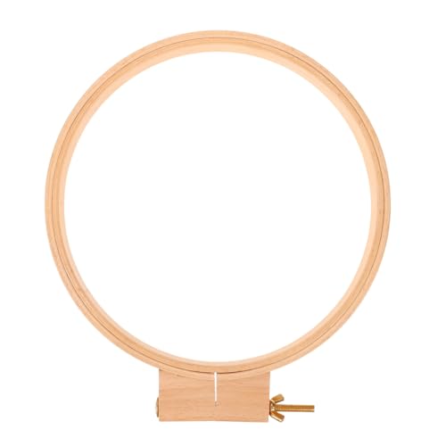 Tambor de bordar de 24 cm y madera maciza gruesa para punto de cruz y ocio creativo