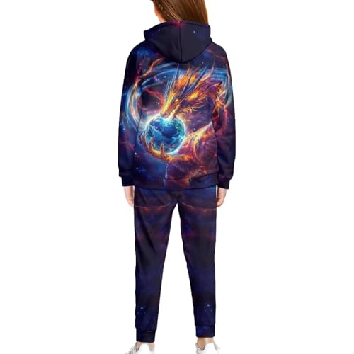 Boys Clothes Outfit 2 Piece Oversized Hoodie Sweatpants with Pockets Clothing Set4