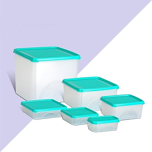 Image of Belocopia - 6 Piece Storage Container for Kitchen Set (7.2 L), Aqua Green