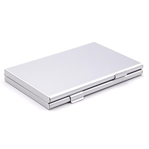 Preisvergleich Produktbild vhbw Aufbewahrung, Etui, Case Silber Aluminium für 4X Nintendo 3DS Spiele