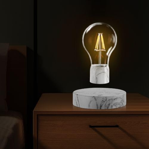 Miniatura 4 de VGAzer Bombilla de luz magnética de levitación inalámbrica, lámpara de escritorio de luz LED de levitación, luz nocturna giratoria automática de 360