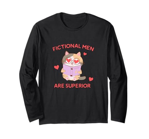Fictional Men Are Superior Cute Cat Reading Funny Reader ����T�V���c