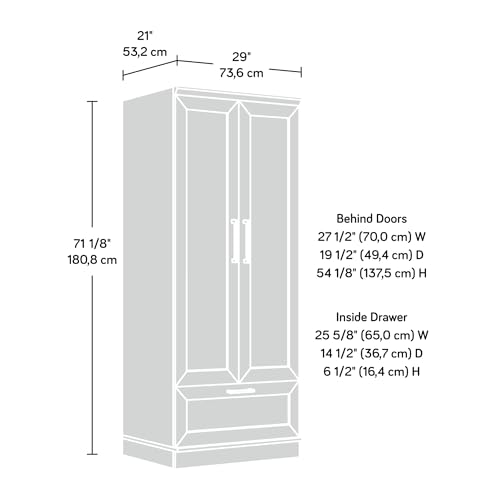 Image of Sauder HomePlus Wardrobe /Pantry cabinets, L: 28.98 inch x W: 20.95 inch x H: 71.18 inch, Dakota Oak finish