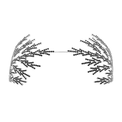 XAGMODSHN 輝くラインストーン ヘアフープ 花嫁 ウェディングパーティー ヘッドピース きらめくクリスタルヘア つる ヘアバンド ステージヘアバンド