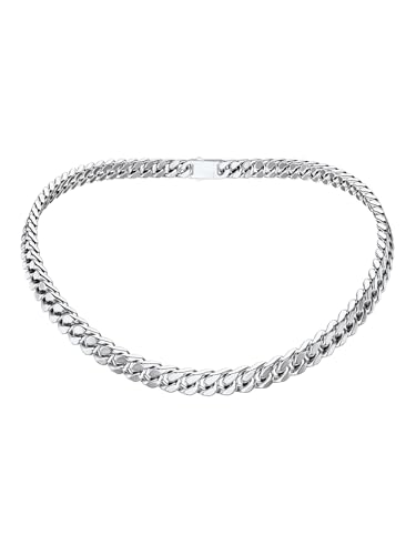 FindChic Chunky Cuban Link Chain for Women, Silver/Gold Plated Choker Trendy Statement Necklace, Thick Curb Chain Hip Hop Punk Jewelry Gift, Unisex Size 5/12/14mm