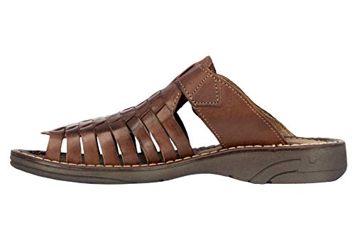 Cowboy Professional Mens Genuine Brown Chedron Authentic Mexican Huaraches Slides Fisherman Sandals2