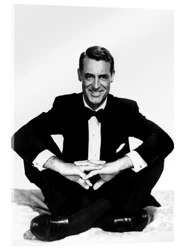 Posterlounge Cary Grant Cuadro de metacrilato Cuadros decoración para Cualquier habitación 60 x 80 cm Blanco y Negro Fotografía en Blanco y Negro Decoración Pared Cover