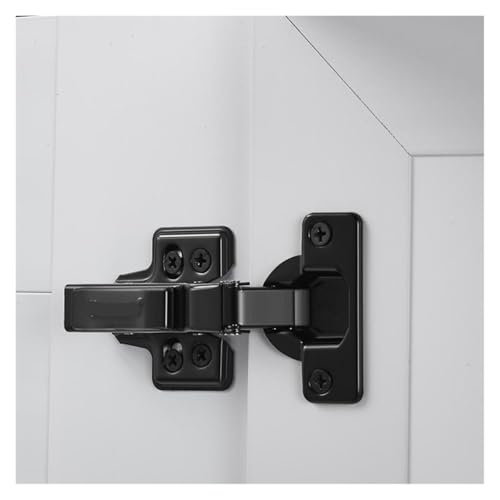 Charnière d'armoire à rail froid noire hydraulique 822-1 lot de 2
