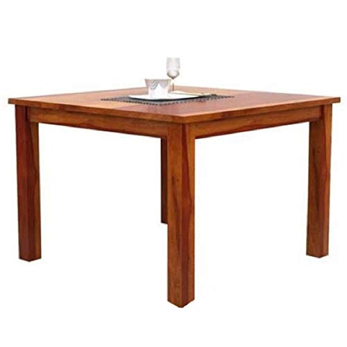 Image of Sheesham Wood Dining Table 4 Seater Set with Chair | Dining Table Set | 4 Seater Dining Table | Dining Table 4 Seater | Dining Room Set | Wooden Furniture | Honey Finish