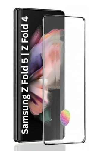 Image of HD (FingerPrint working) Tempered Glass Screen Protector Compatible for Samsung Galaxy Z Fold 4, Fold 5 5G with Edge to Edge coverage and Easy Installation kit
