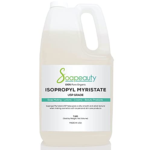 Isopropyl Myristate Cosmetic Grade For Soap Making, Fragrances, Shampoo, Creams & Lotion, Makeup & Adhesive Remover, Antiperspirants & Deodorants | (7 Lbs) #TOP16