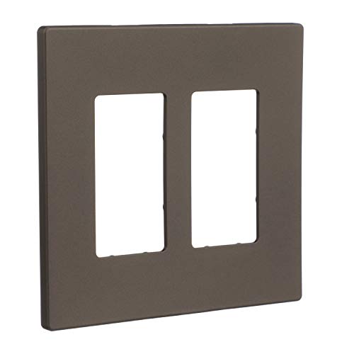 Image of Eaton PJS262RB-SP-L Designer 2-Gang Screwless Wallplate, Oil Rubbed Bronze