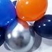 Space Balloons party 70 Pack,Royal Navy Blue,Orange,Blue Latex Balloons and12inch Metallic Silver Balloons for Outer Space Party Theme Supplies Baby Shower Birthday Party