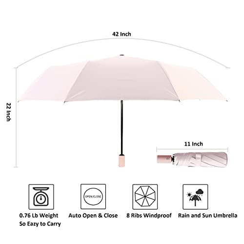 Baodini Small Travel Umbrella For Rain Protection Sun-Folding Uv Umbrella Windproof Compact #TOP5