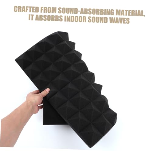 Paneles acústicos absorbentes de sonido Totority 8pcs alta densidad para insonorización, auto adhesivos, ligeros para dormitorio y estudios de grabación miniatura 6