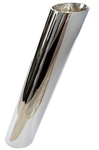 AERZETIX: Pata inclinada de metal para muebles Ø42 H200mm cromado con roscas en ambos lados C42678