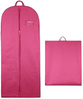 Goal Winners Breathable Wedding Gown Long Dress Bridesmaid Showerproof Garment Clothes Cover Storage Bags - 183cm (72 Inch) - Pink