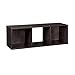 ClosetMaid Cubeicals 3 Cube Storage Shelf Organizer Bookshelf, Stackable, Vertical or Horizontal, Easy Assembly, Wood, Espresso Finish