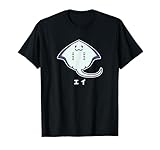 エイ エイの裏側 顔 笑顔 魚類 シンプル 簡単 かわいい おもしろ イラスト エイ好き Tシャツ