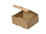 Tessera Bio Products QWCAL Kraftpapier 2-Lagige Calzone Foodbox, Naturfarbe, 26.8cm Länge, 14.4cm Breite, 7.8cm Höhe, 100 pcs