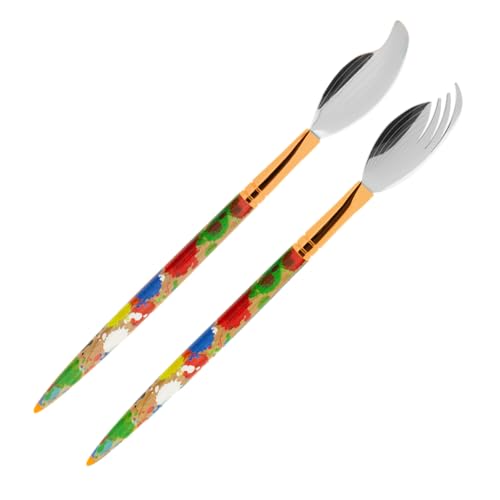 Pylones PYLONES Posate per insalata Pittura da laboratorio d'artista
