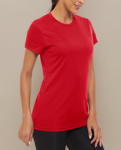 Image of MAGCOMSEN Women's Short Sleeve T-Shirts UPF 50+ Sun Protection Shirts Quick Dry Athletic Running Workout Tops Rash Guard