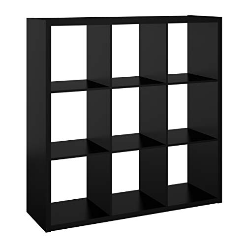 Image of ClosetMaid Decorative Open Back 9-Cube Storage Organizer, Black