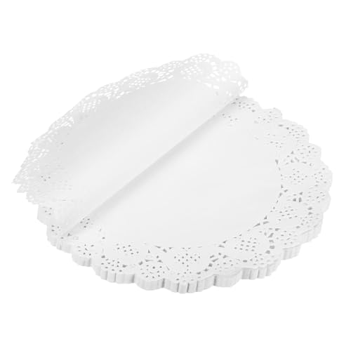Napperons papier dentelle blanche de 26,7 cm pour présentation de gâteaux - 4