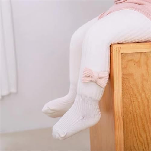 Toddler Baby Girl Fleece Lined Tights Winter Ribbed Knit Footed Leggings Bow Dec Stockings Pantyhose Socks2