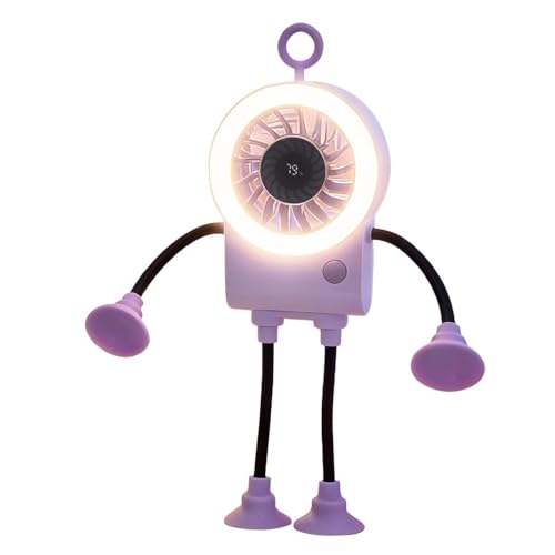 Ventilateur de bureau Feng Shui rechargeable avec lumière LED