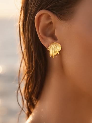 Image of Rubans Demi Fine Stainless Steel Stud Earrings Daily Gift for Women & Girls