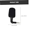 STOBOK Portable 3.5mm Mini Phone Microphone for Singing and Recording, Black Condenser Mic for Video Shooting and Home Karaoke, Compatible with Smartphones and Audio Devices #4