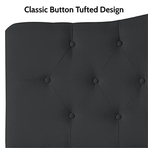 Naomi Home 30411 Cassandra Headboards For Queen Size Bed, Upholstered Button Tufted Bed Headboard, 12 Adjustable Positions Queen Headboard Only, Wall Mounted Headboard, Bed Backboard Linen Fabric Head Board - Black thumb #6