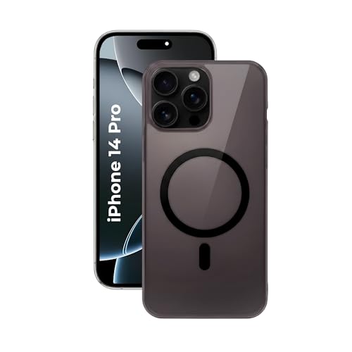 Image of Crystal Translucent Magnet Case for iPhone 14 Pro, Premium Polycarbonate, Ultra Strong Magnets, 360 Drop Protection, Raised Camera Protection, MagSafe Compatible