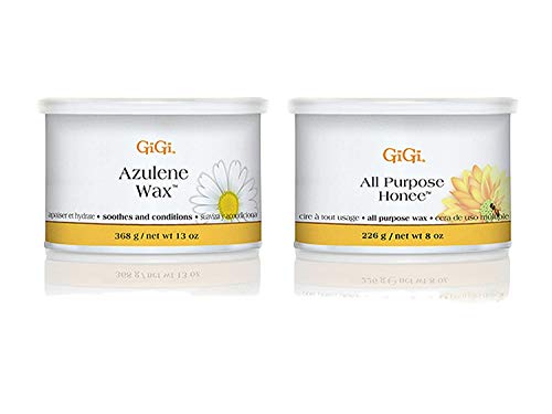Gigi 14 oz. All Purpose Honee and Gigi 13 oz. Azulene Wax bundled by Maven Gifts
